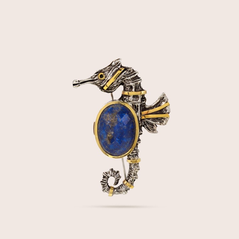 Pregadeira e pendente lpis-lazuli