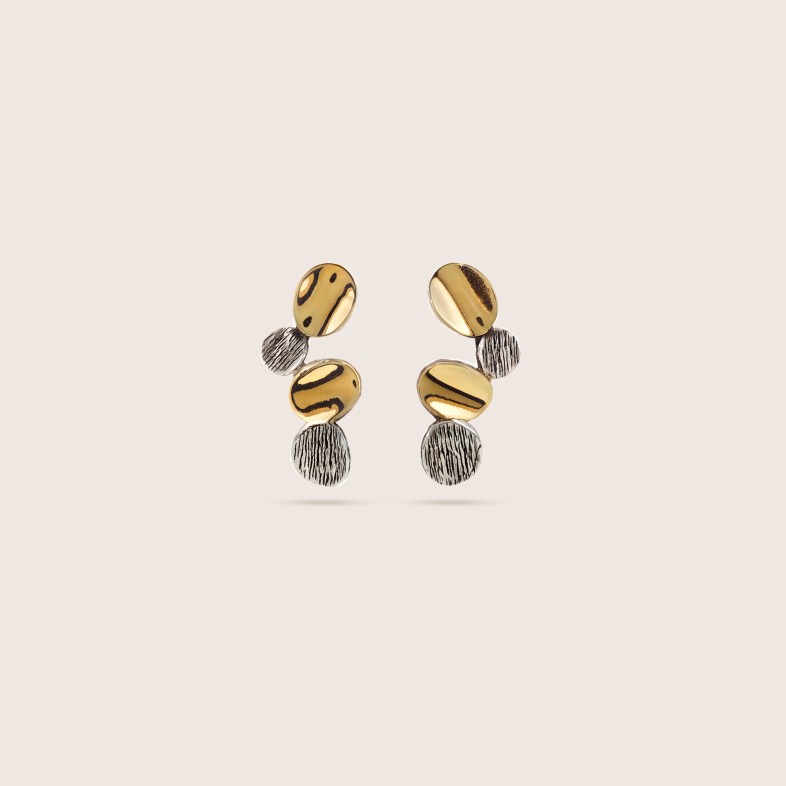 Brincos Prata 925 e Ouro 9K