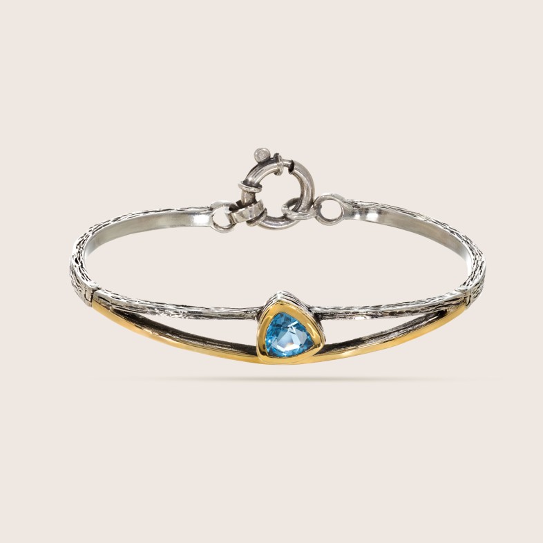 Blue topaz bangle