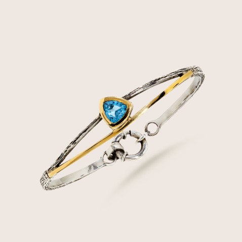 Blue topaz bangle