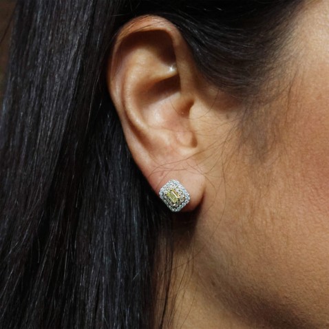 BRINCOS DIAMANTES FANCY YELLOW | CORES PRECIOSAS