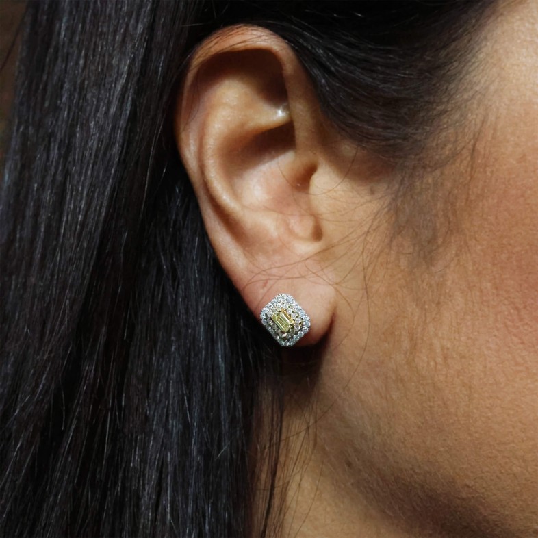 BRINCOS DIAMANTES FANCY YELLOW | CORES PRECIOSAS