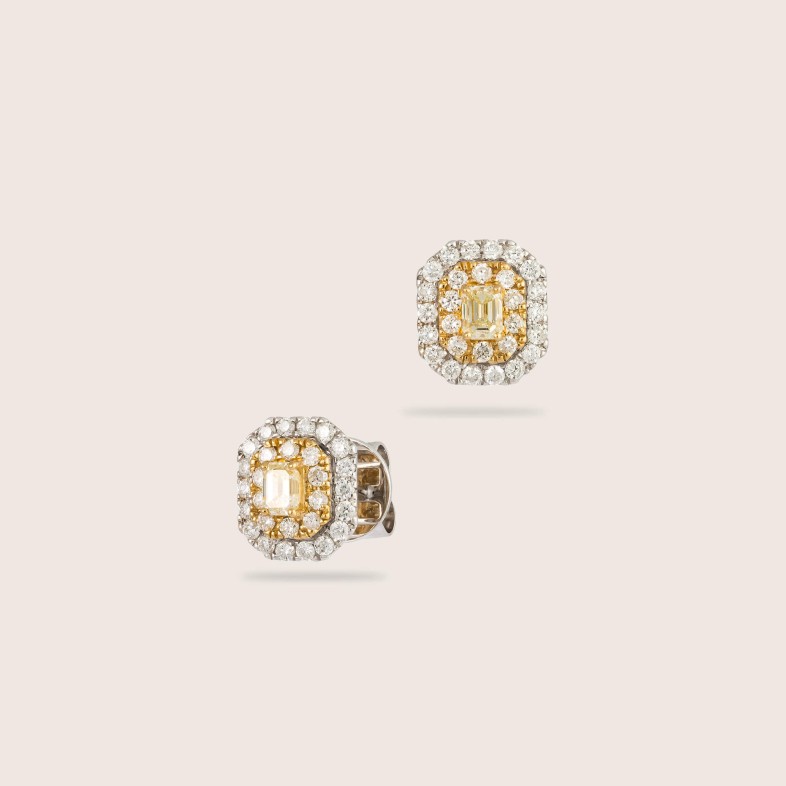 FANCY YELLOW DIAMOND EARRINGS | PRECIOUS COLORS