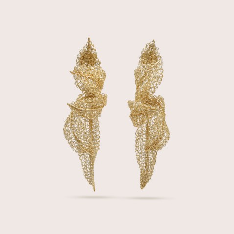 Gold Plated Silver Earrings | Crochet