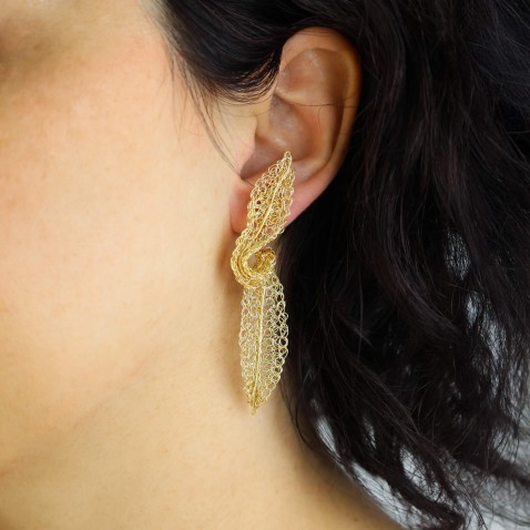 Gold-plated Silver Earrrings | Crochet