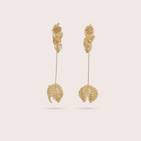 GOLD-PLATED EARRINGS | CROCHET