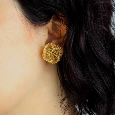 GOLD-PLATED EARRINGS | CROCHET