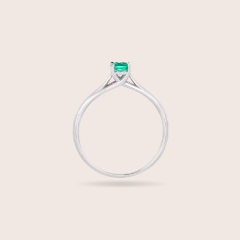 Anel de Noivado com Esmeralda