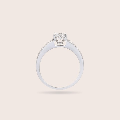 Anel de Noivado Diamantes e Rubis | Cores Preciosas