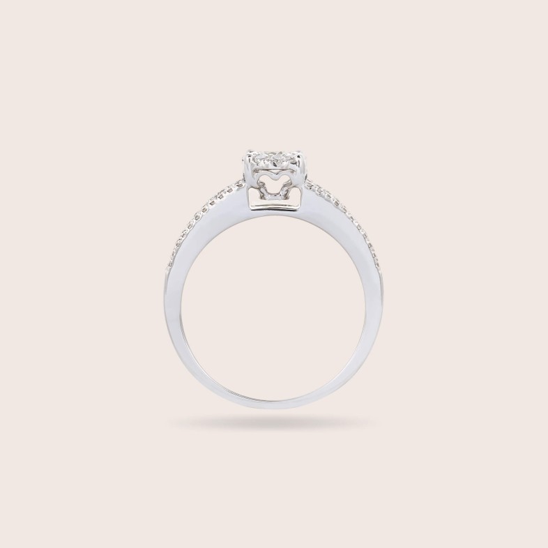 Anel de Noivado Diamantes e Esmeraldas | Cores Preciosas