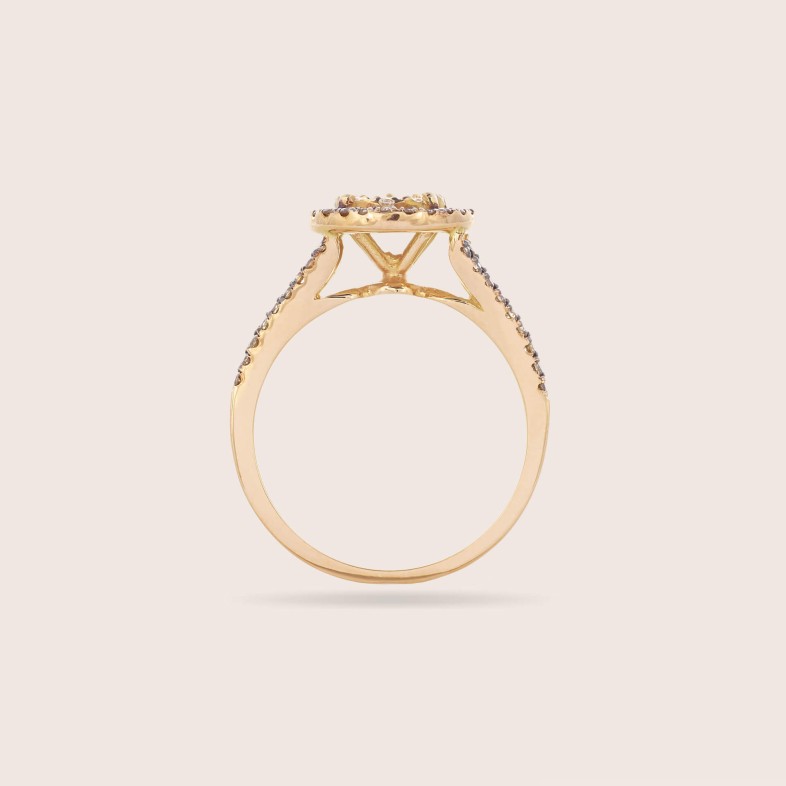 Anel de Noivado com Diamantes