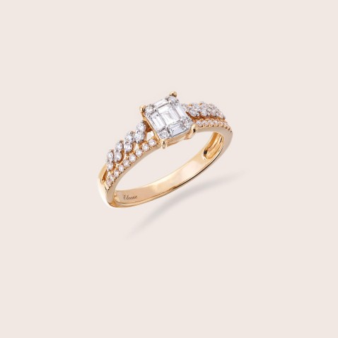 Anel de Noivado com Diamantes