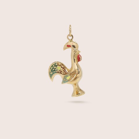 PENDENTE GALO OURO 19,2K