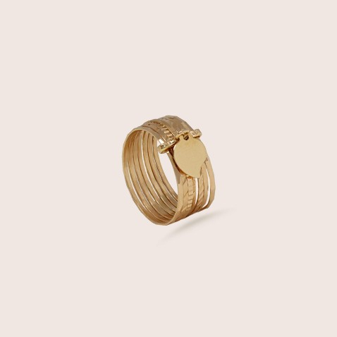 7 Bands "Escravas" Ring  in 19.2k Gold | Lembran�a