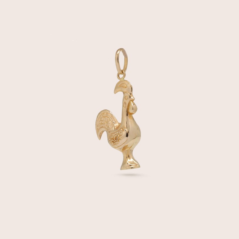 PENDENTE GALO OURO 19.2K