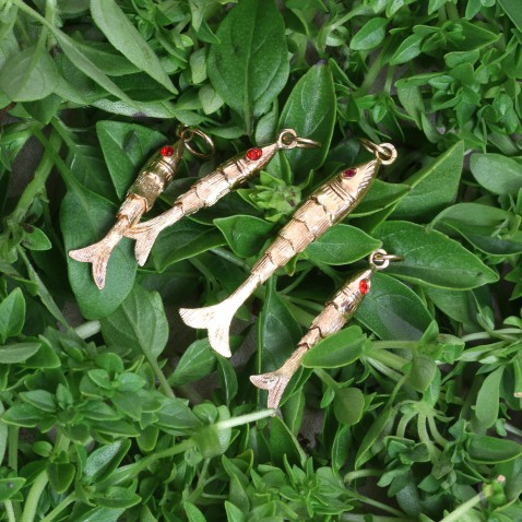 Pendente Sardinha em ouro