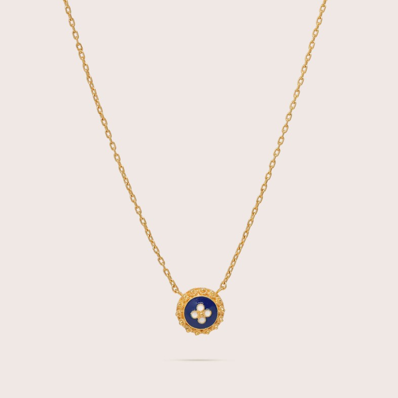 Portuguese Roses | Enamel Pendant Necklace