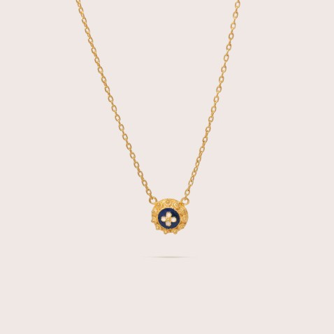 Portuguese Roses | Enamel Pendant Necklace