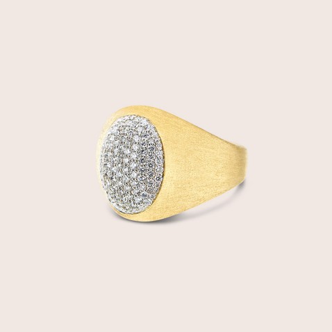 Anel em ouro e diamantes pav | Muse