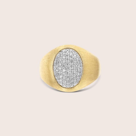 Gold and pav diamond ring | Musa