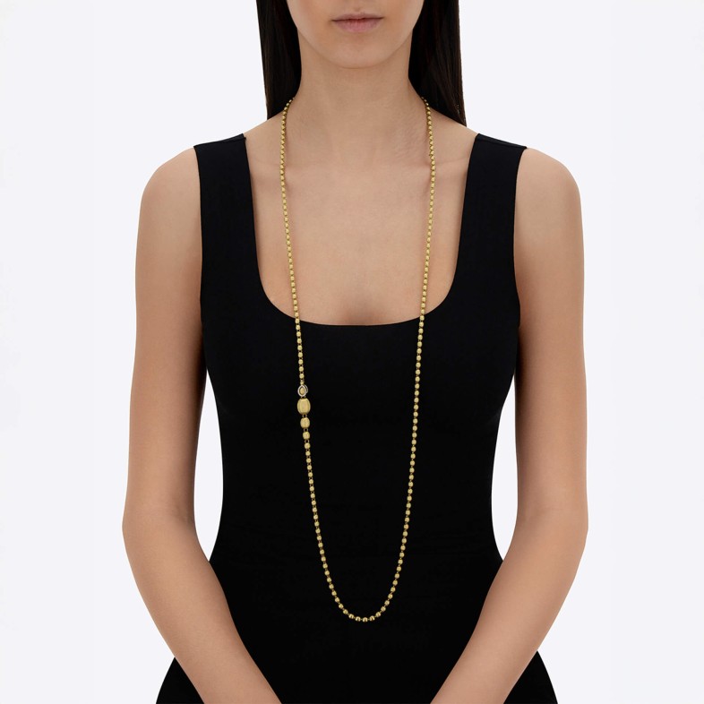 Convertible necklace in 18k gold and diamonds | Ivy