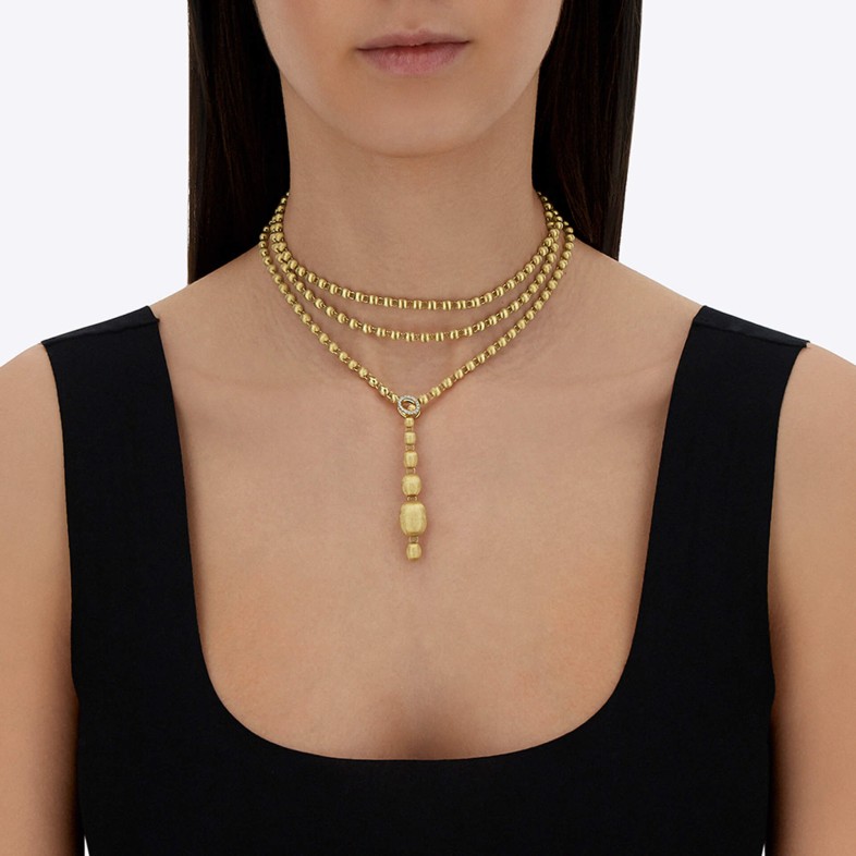 Convertible necklace in 18k gold and diamonds | Ivy
