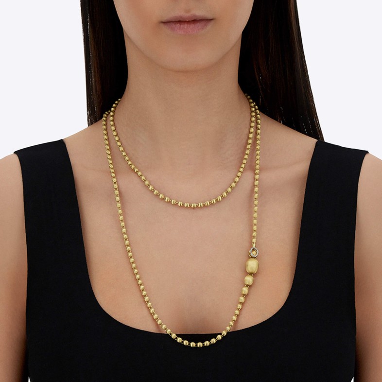 Convertible necklace in 18k gold and diamonds | Ivy