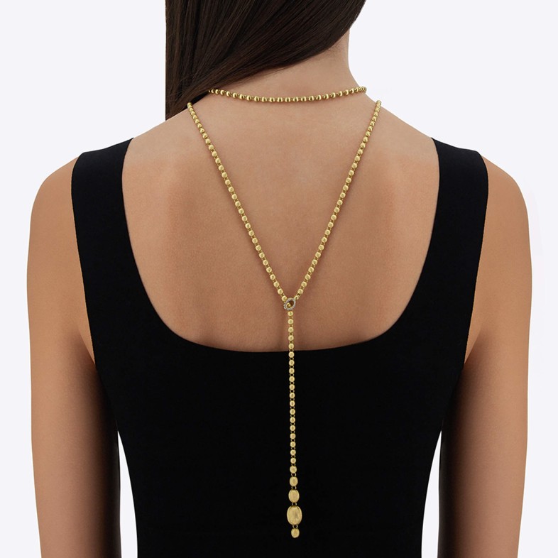 Convertible necklace in 18k gold and diamonds | Ivy