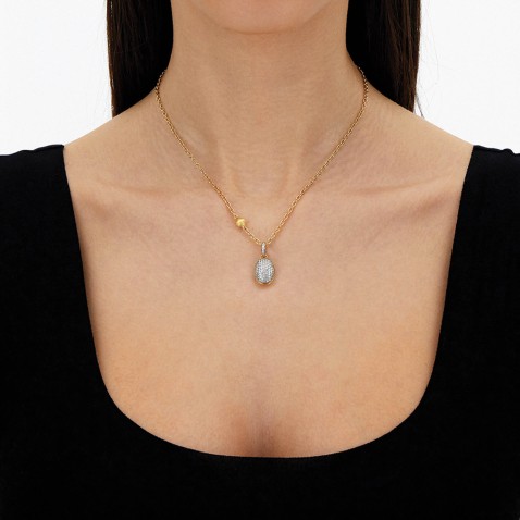 Pendente Mdio Ouro 18K e Diamantes | Boules