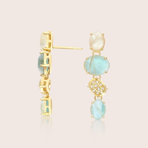 BRINCOS OURO 18k, MADREPROLA E DIAMANTES | IPANEMA