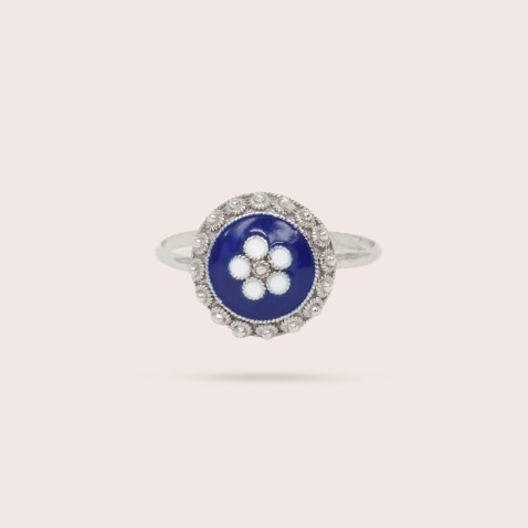 Anel em Prata 925 e Esmalte | Rosas Portuguesas