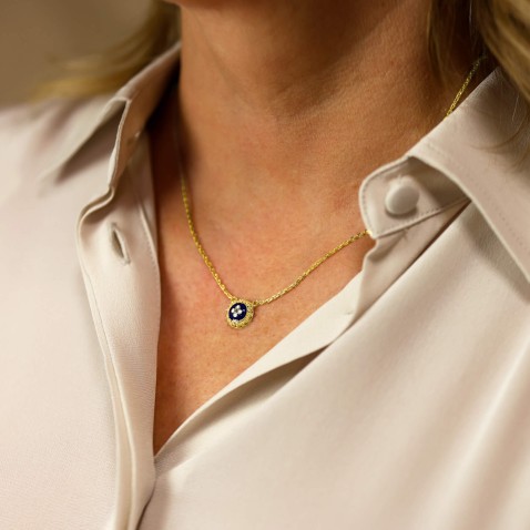 Portuguese Roses | Enamel Necklace M