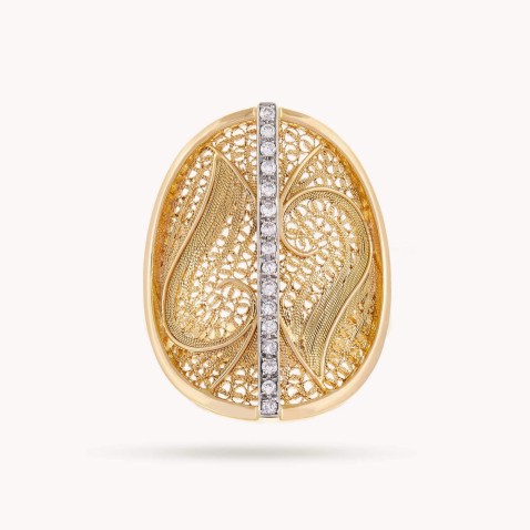 ANEL OURO E DIAMANTES