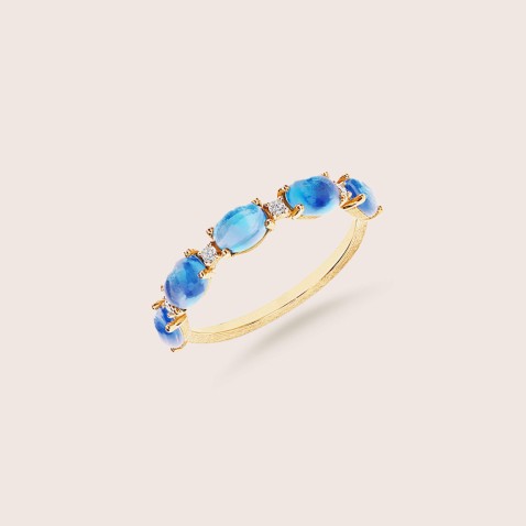 Dancing in the Rain AZURE | Anel Diamantes e Topzios Azuis