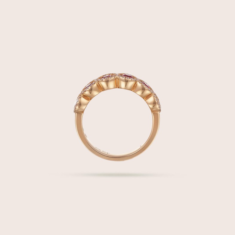 Rubies and Diamond Engagement Ring | Cores Preciosas