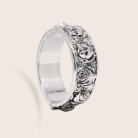Plain silver / Rhodium-plated silver
