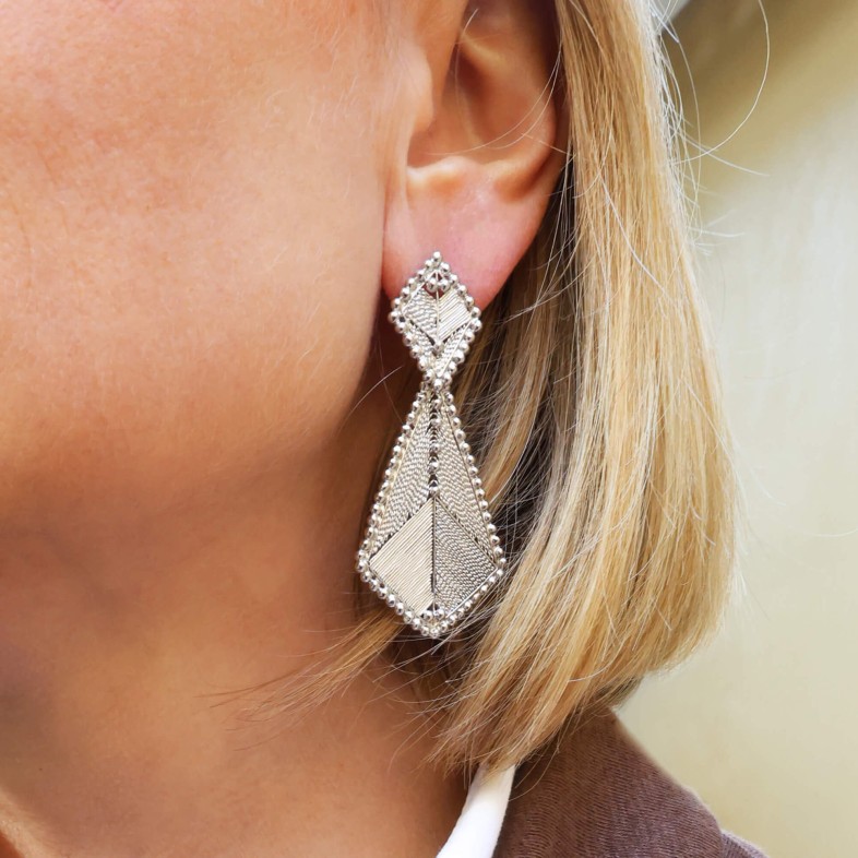 Silver "Ebony" Earrings