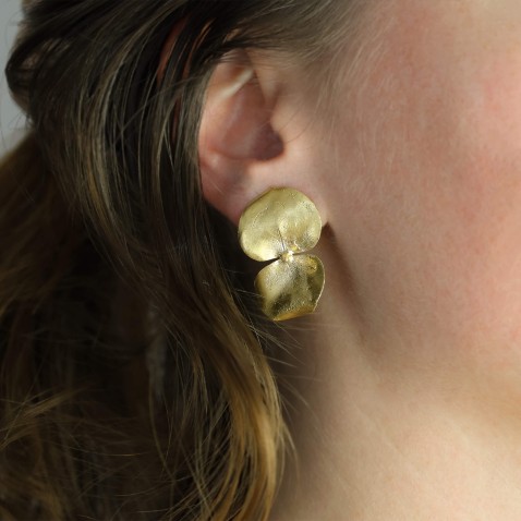 Gold-Plated Earrings Garden Eucalyptus | Natura