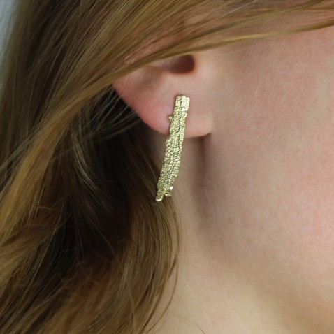 SILVER EARRINGS Eucalyptus Bark | NATURA