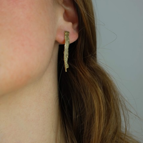SILVER EARRINGS Eucalyptus Bark | NATURA