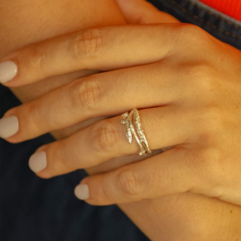 Anel Prata de Lei 925 Birch | Natura