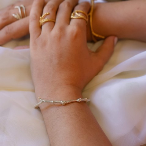 SILVER BRACELET BIRCH | NATURA