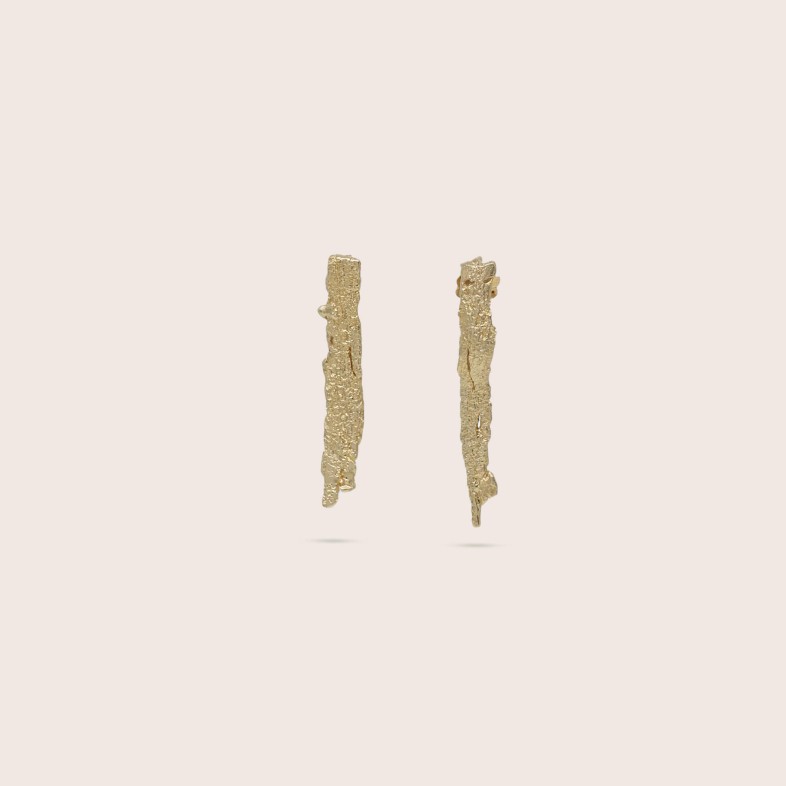 SILVER EARRINGS Eucalyptus Bark | NATURA