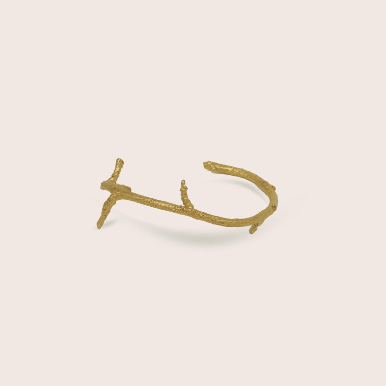 Gold-plated Silver Bracelet Birch Bark | Natura