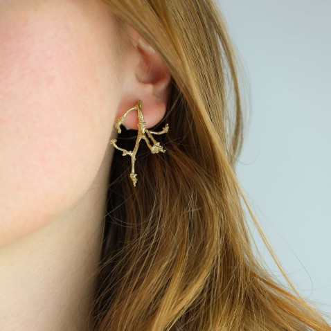 Gold-plated Silver Earrings Grapes | Natura