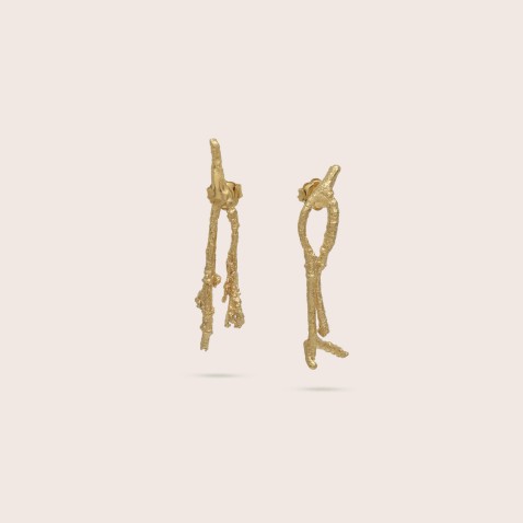 Brincos Birch Prata Dourada 925 | Natura