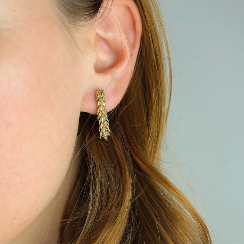 Earring Gold-plated Silver 925 Araucaria | Natura