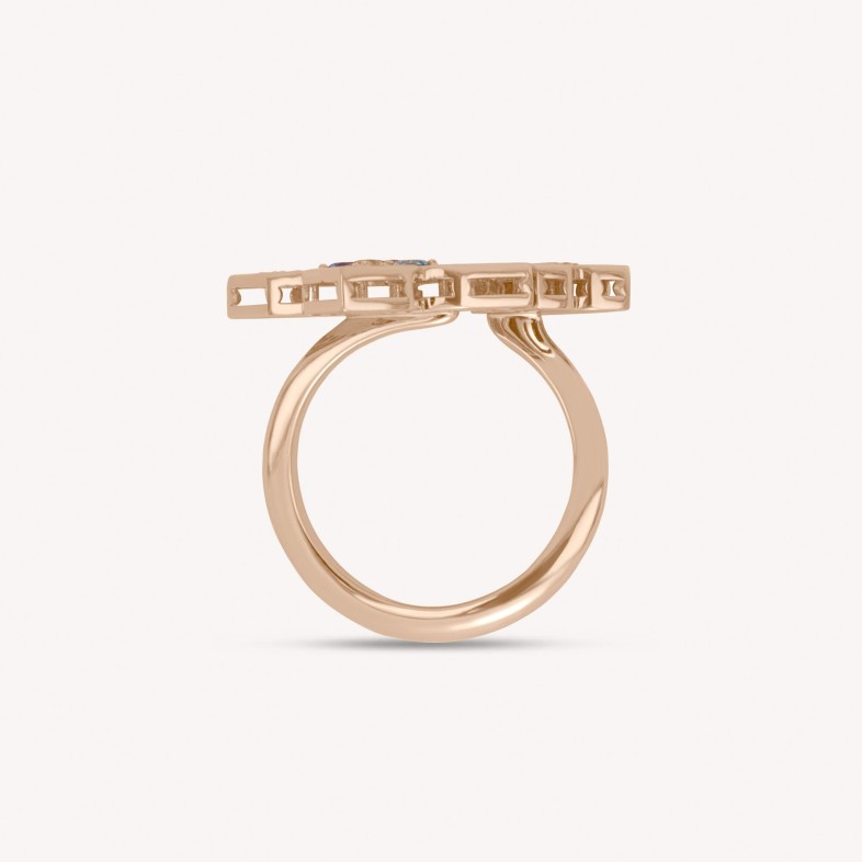 Anel Ouro Rosa 18k Diamantes | Venetian Princess