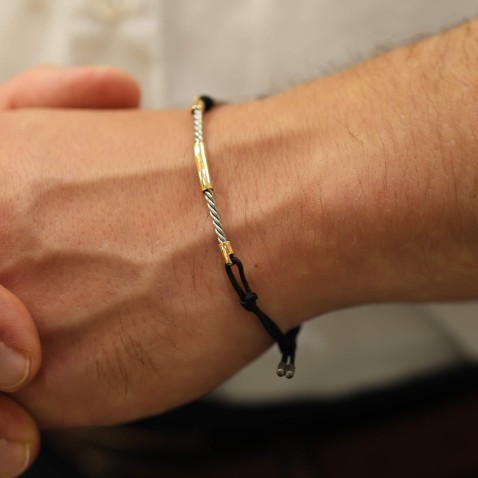 18k Gold and Steel Bracelet | Barak