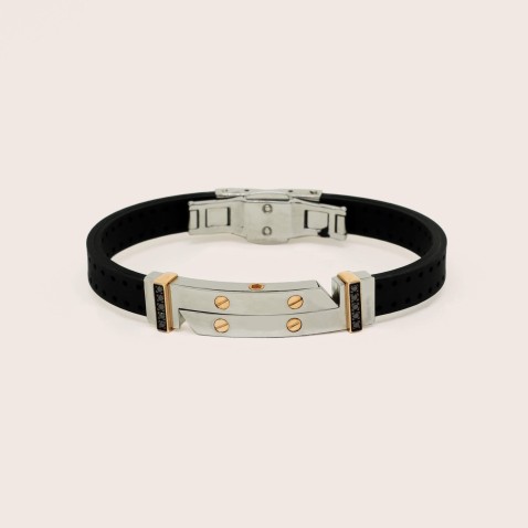 Silver, Gold and Diamonds Bracelet  | Barak